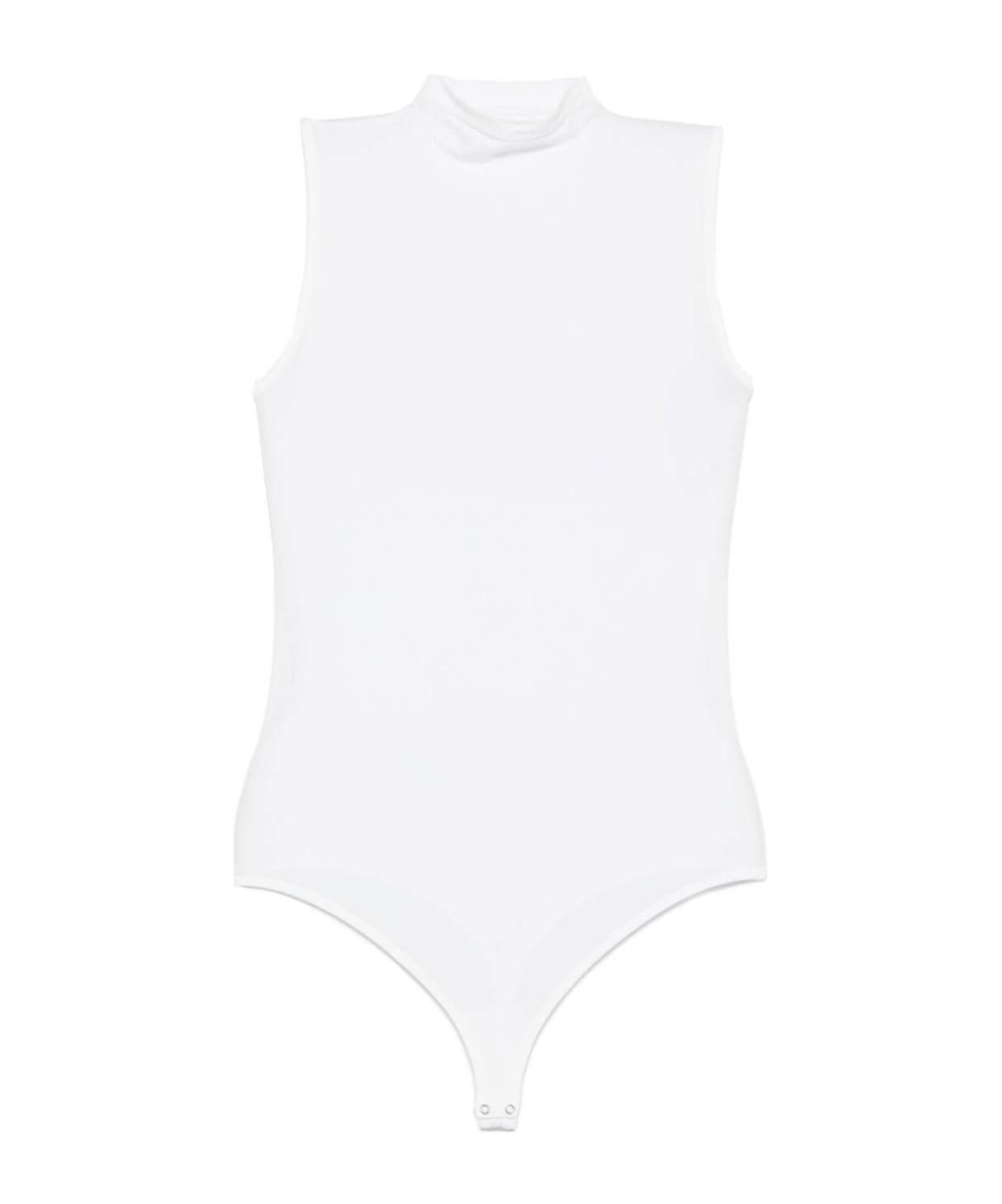 Wolford High Neck Sleeveless Jersey Bodysuit In White