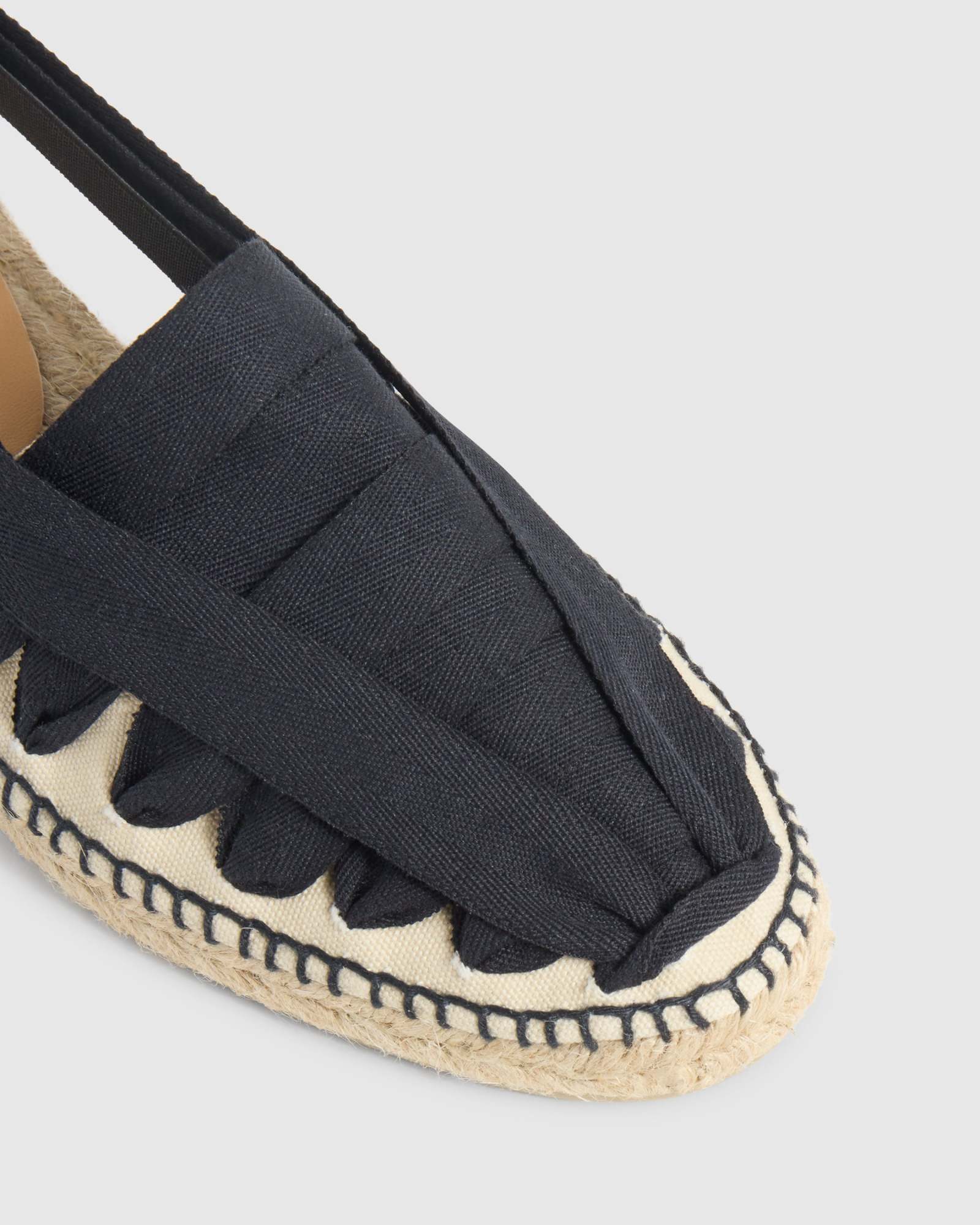 Castaã±er Norman Ribbon-woven Canvas Espadrilles In Nude