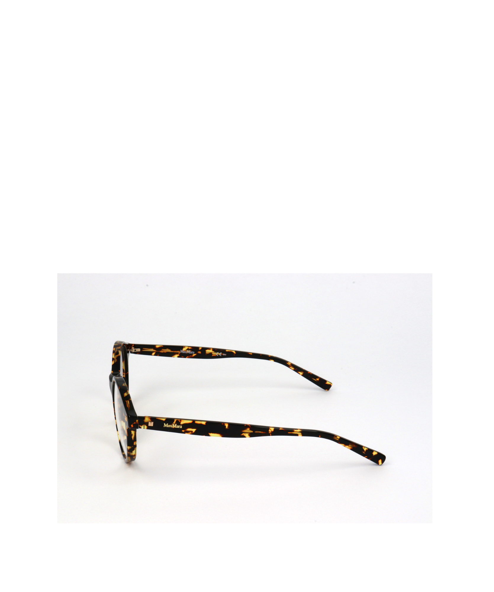 Max Mara Round Frame Flat Mirror In Black