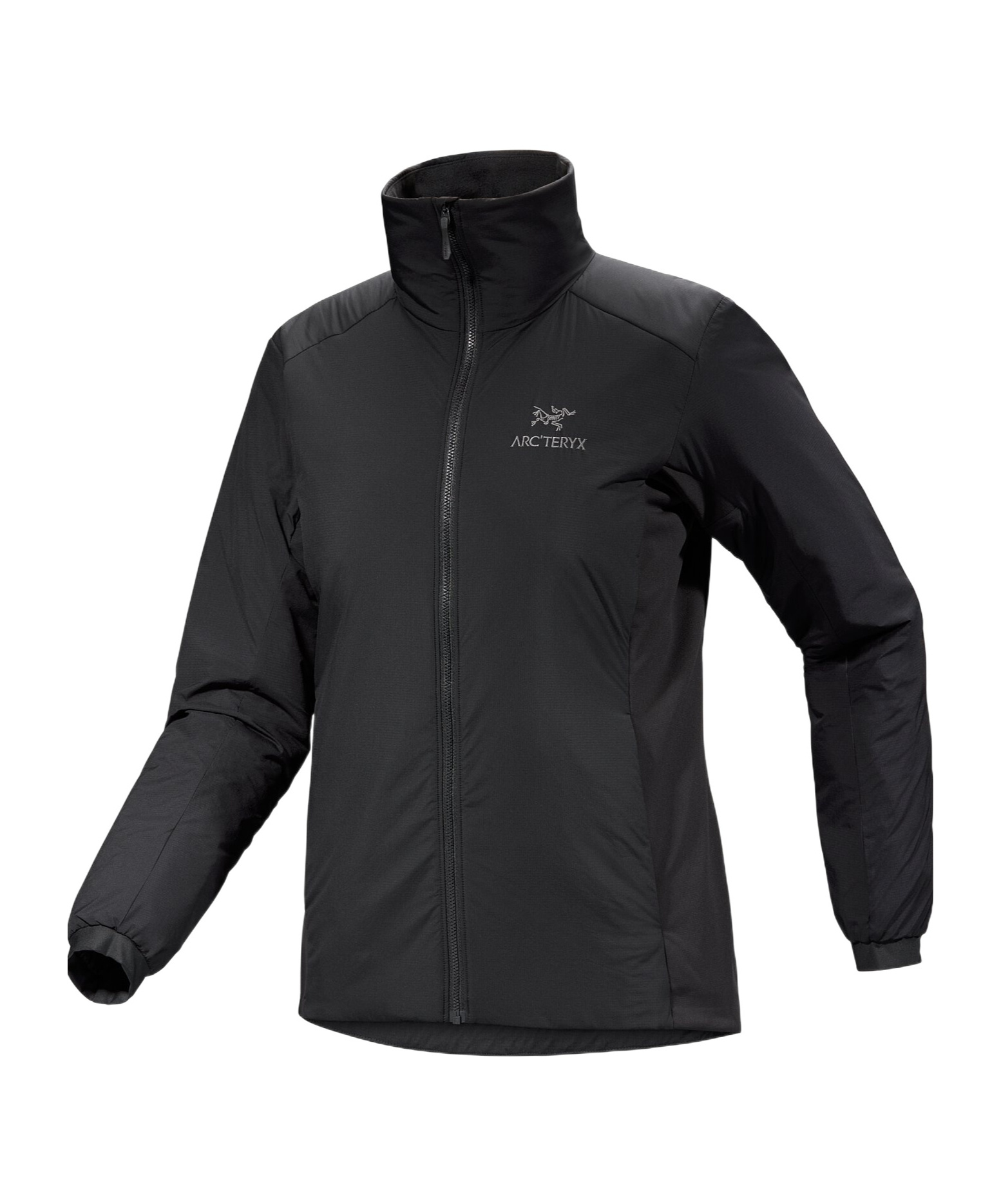 Arc'teryx Atom Logo Zipper Casual Jacket In Black