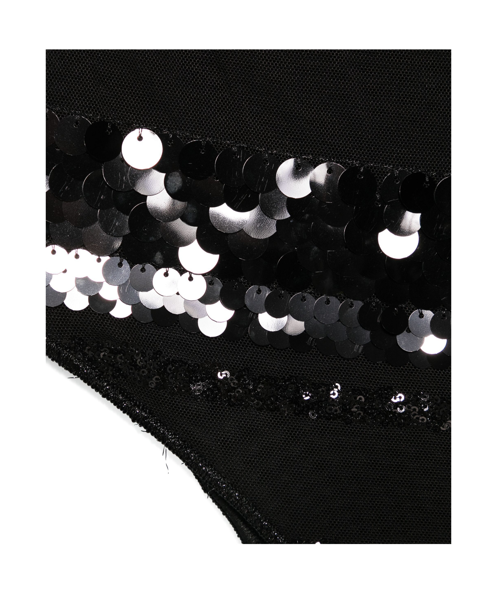 Oseree Sequins Stripe Swimsuit In Black