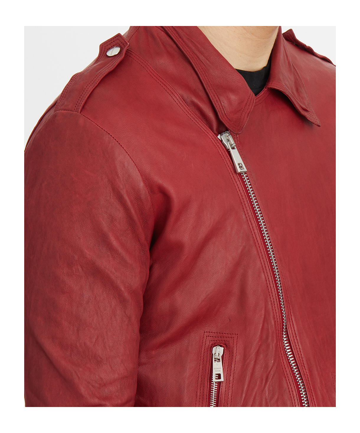 Giorgio Brato Leather Biker Jacket In Black