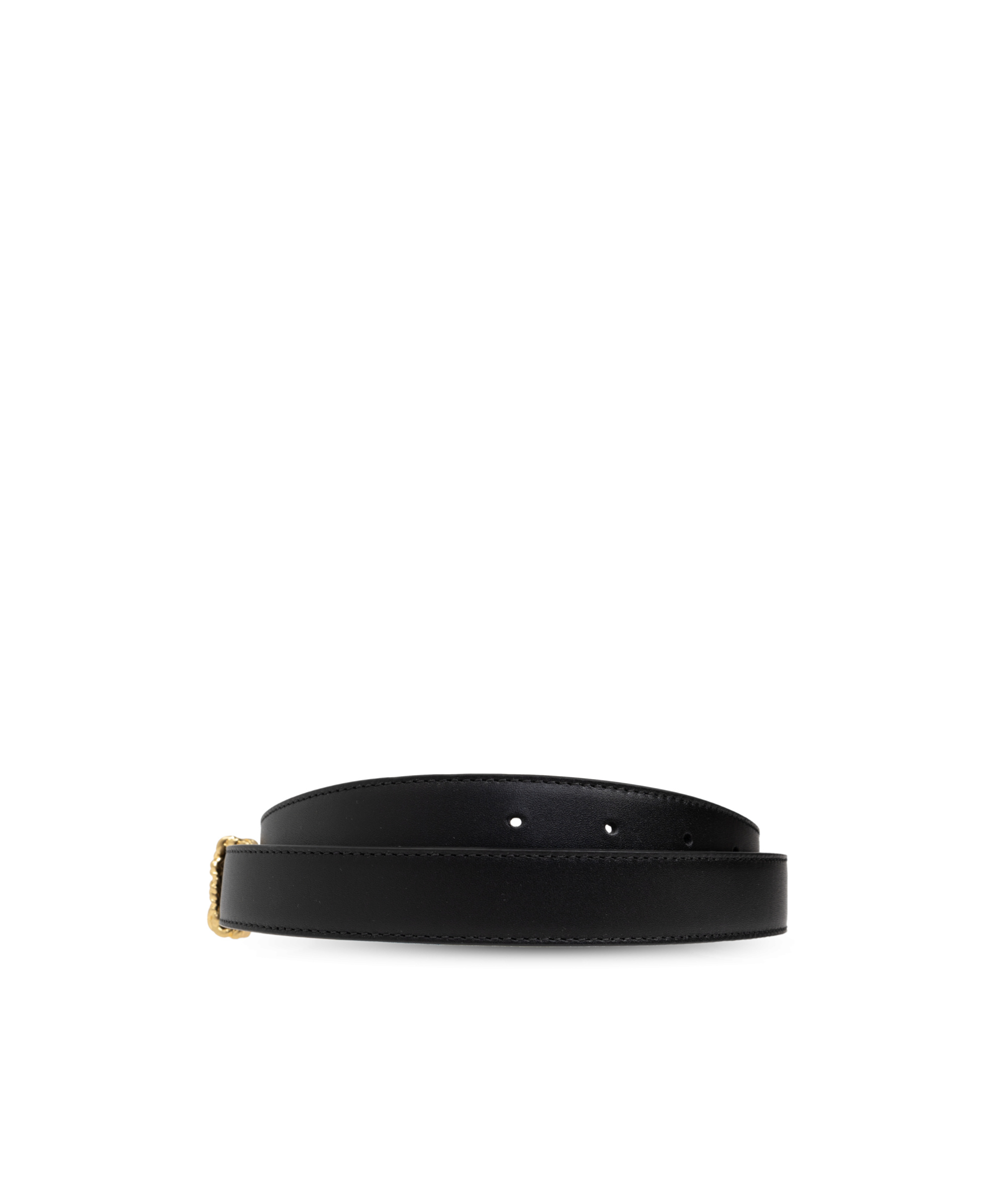 Bottega Veneta Leather Belt In Black