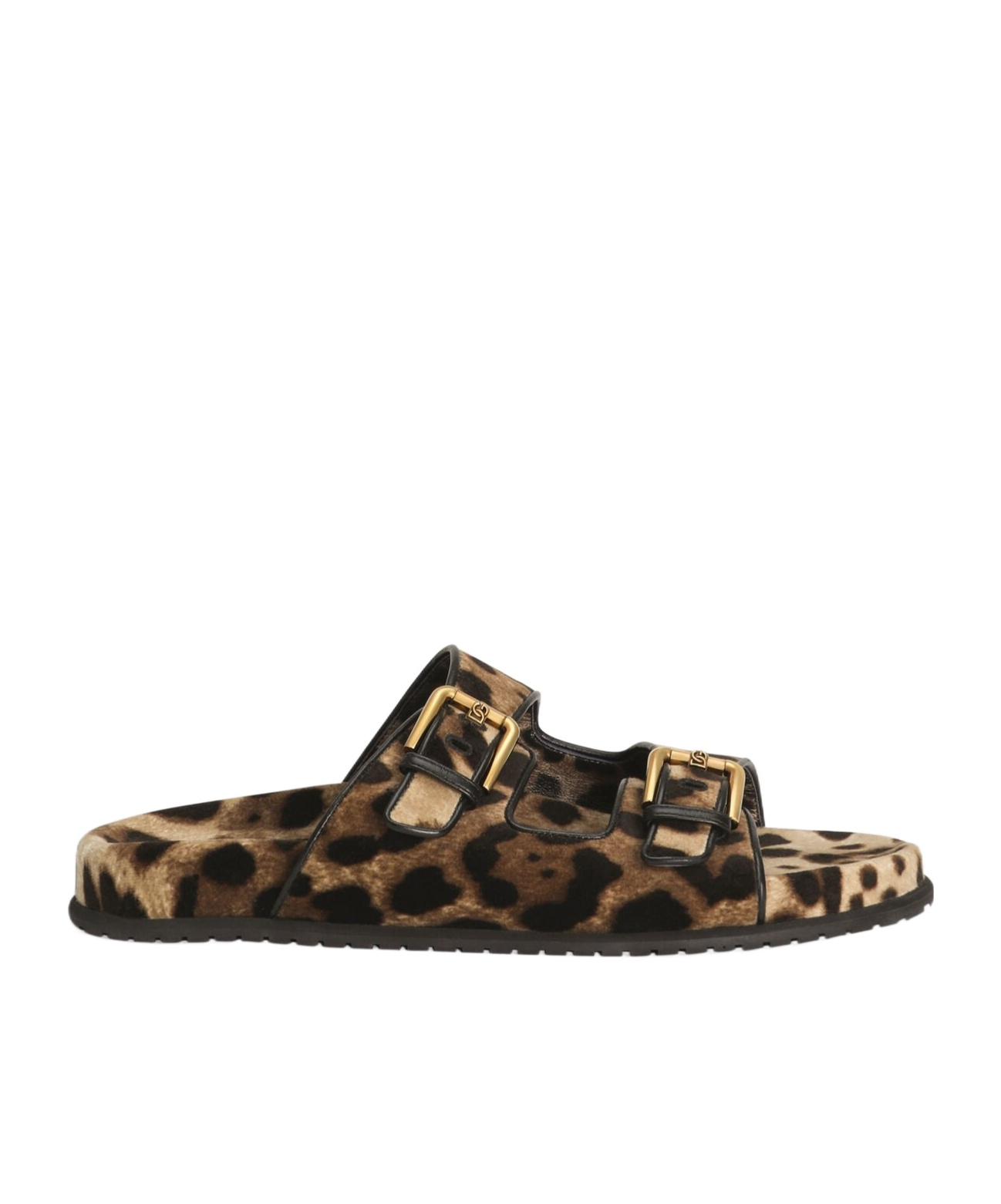 Dolce & Gabbana Leopard-print Sandals In Green