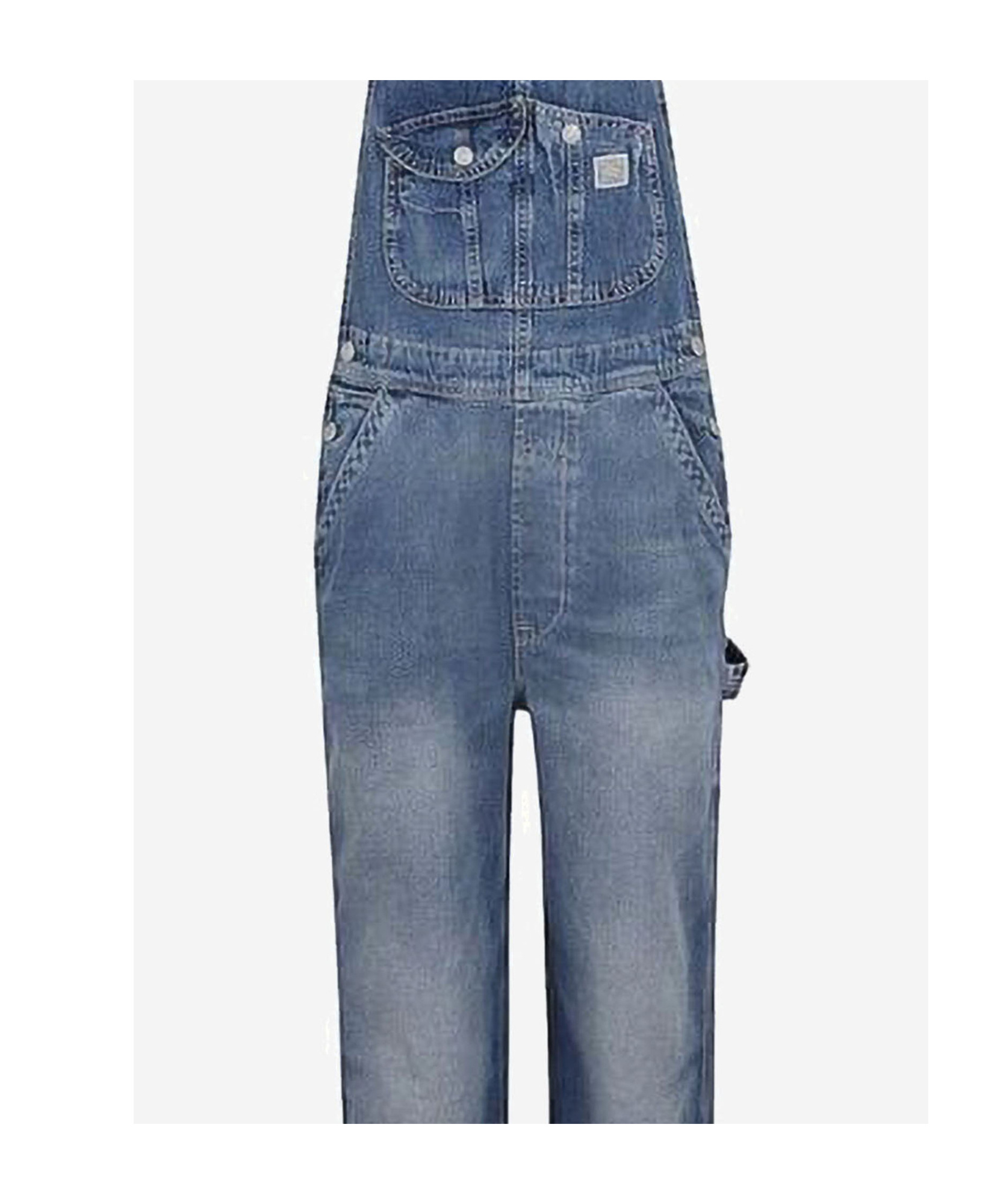 POLO RALPH LAUREN COTTON-BLEND DENIM JUMPSUIT