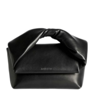 Jw Anderson Shoulder Bag Chain Strap Fold Over Flap In Black