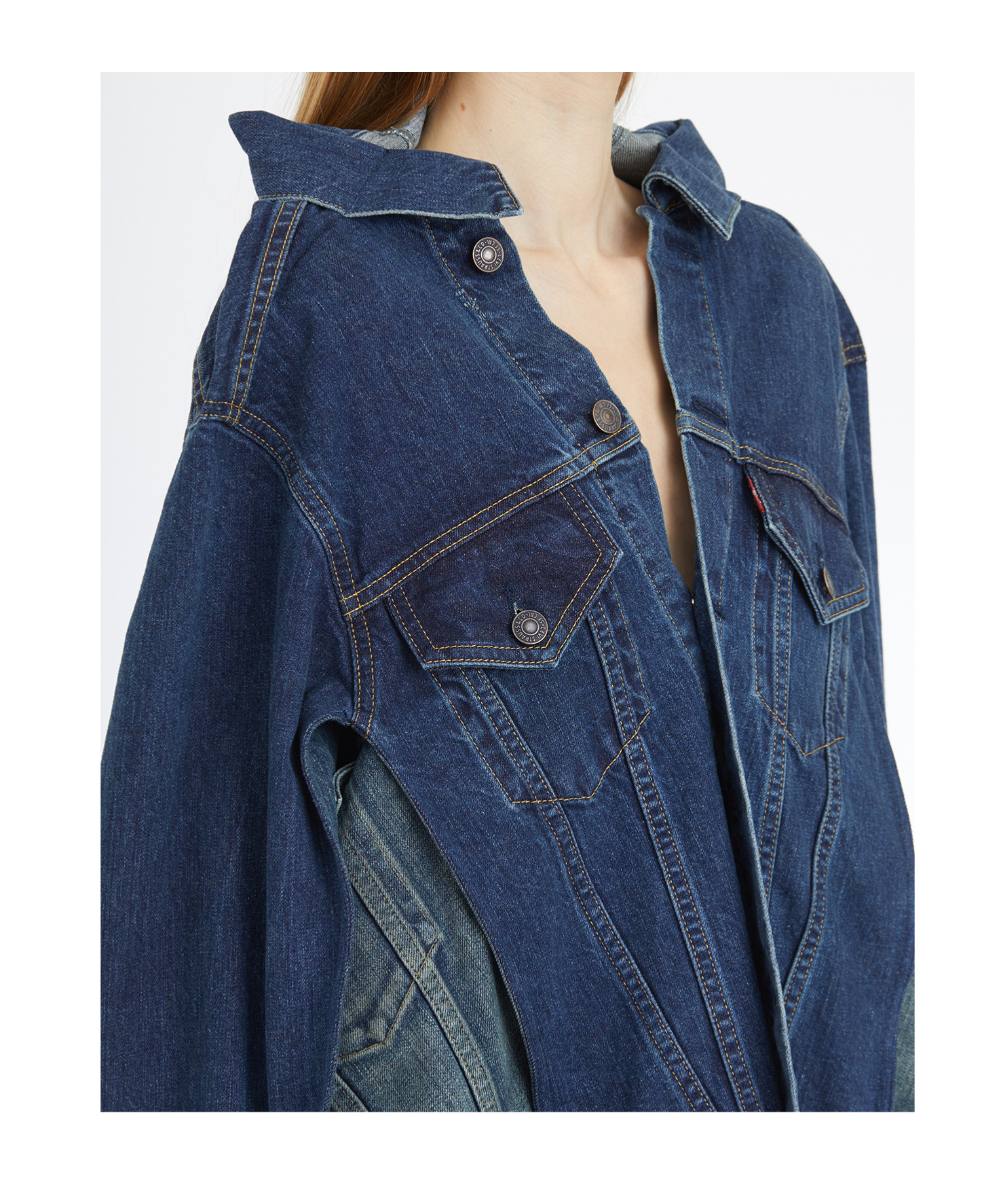 Junya Watanabe Patchwork Denim Jacket With Long Sleeves