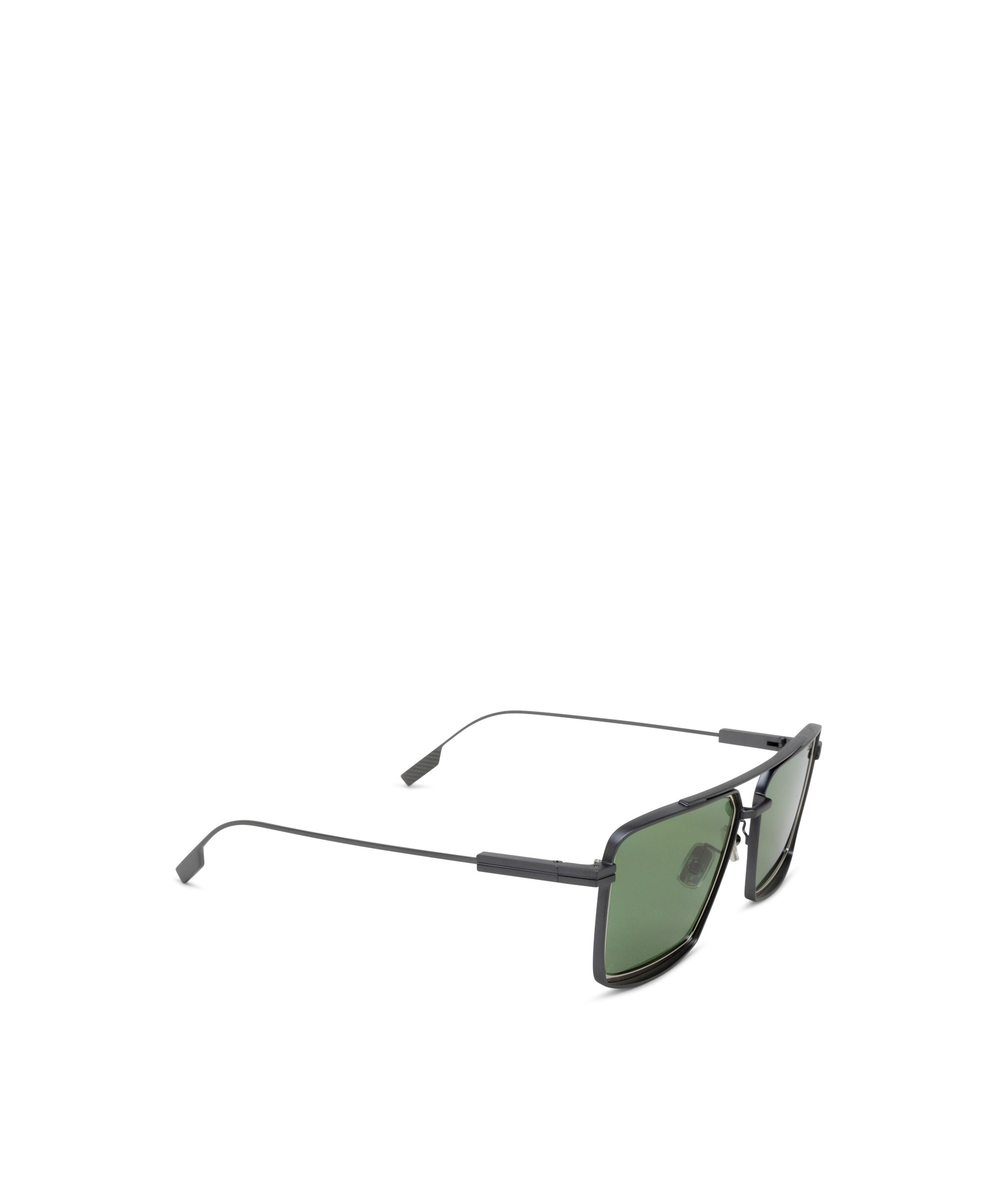 Zegna Geometric Frame Sunglasses In Gold
