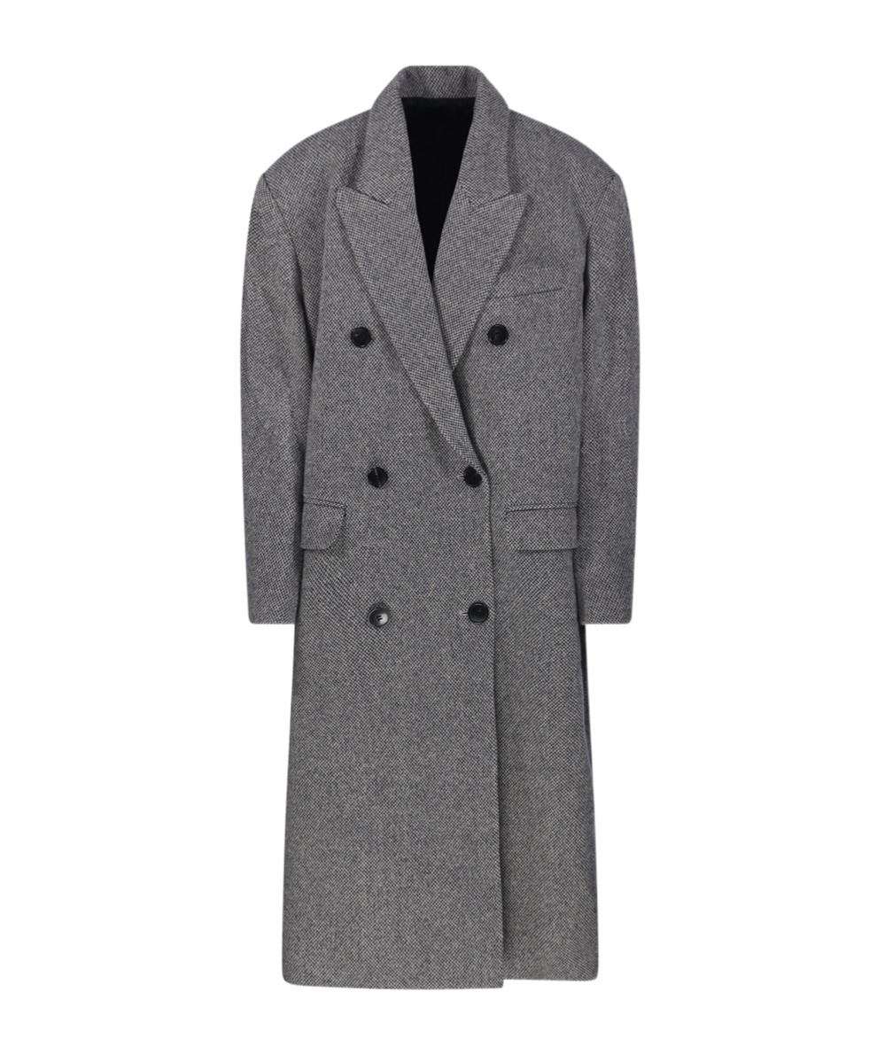 Isabel Marant Étoile Double Breasted Coat In Gray
