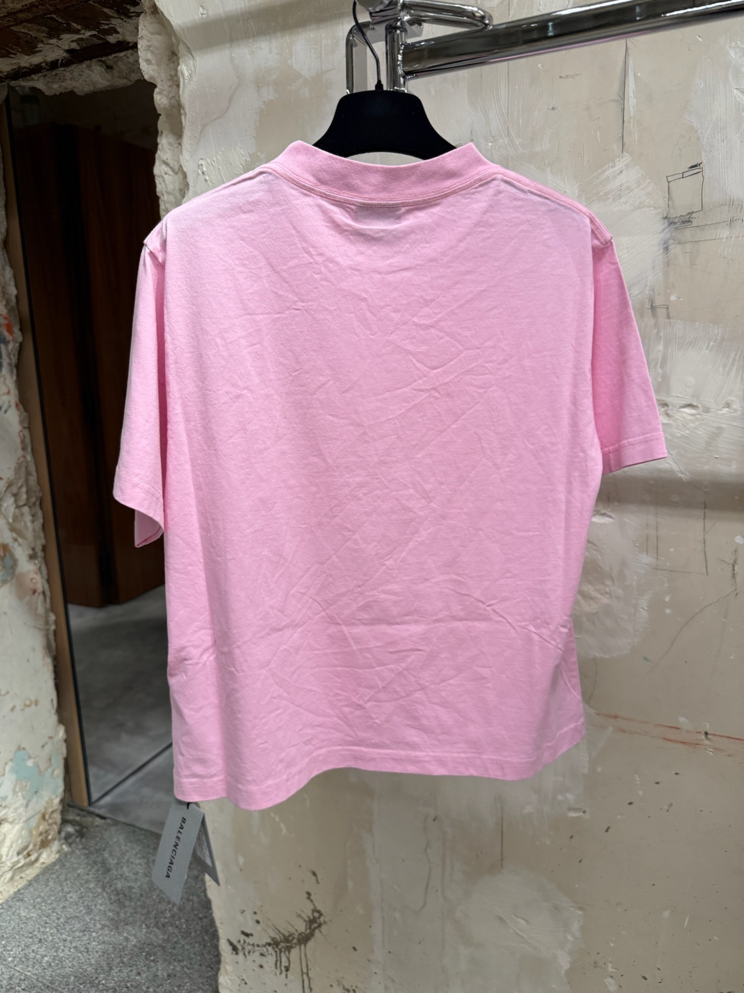 Balenciaga Crew Neck T-shirt In Pink