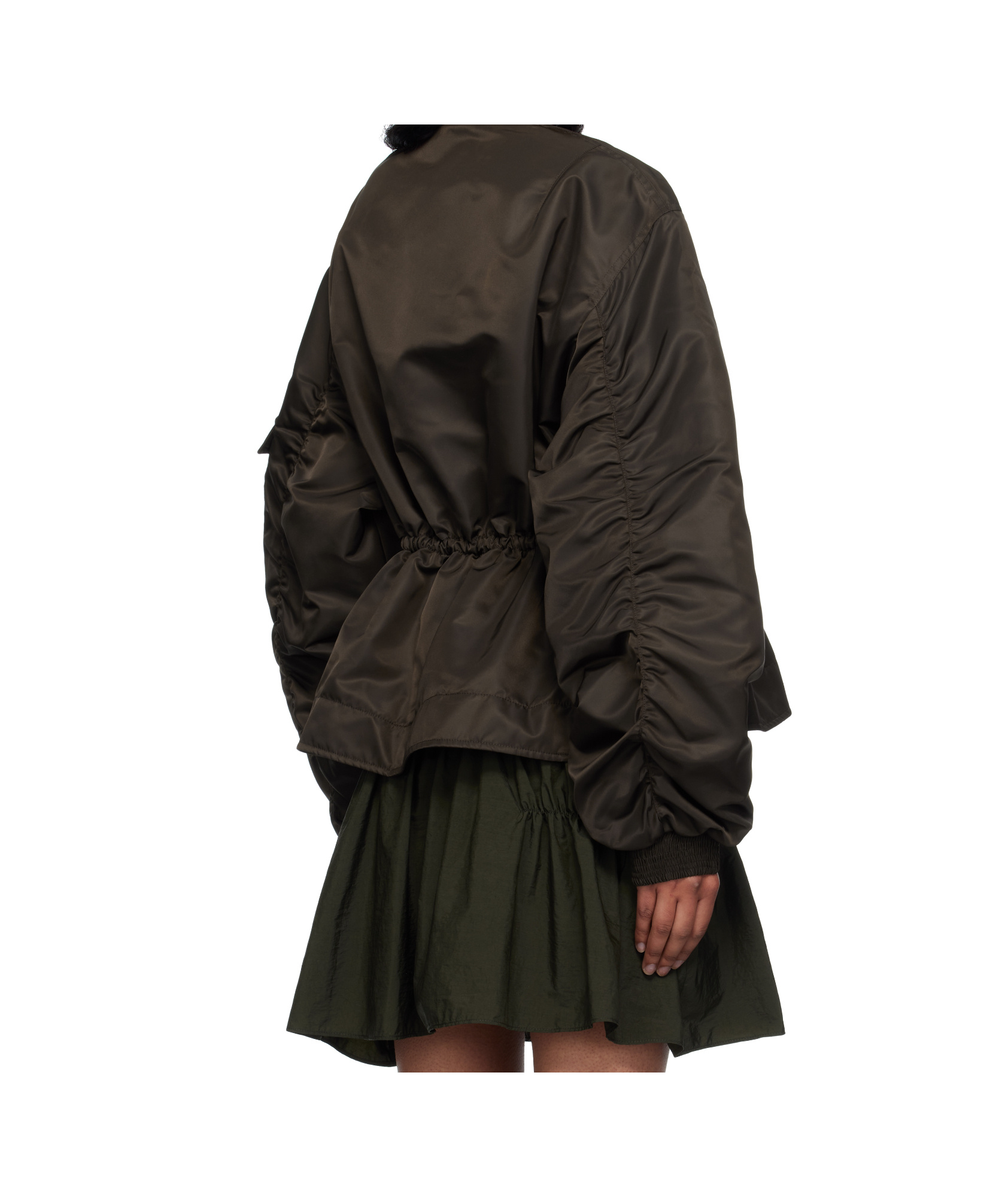Cecilie Bahnsen Long Sleeve Bomber Jacket In Brown