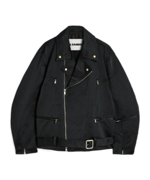 Jil Sander Duchess Zip-up Jacket In Black