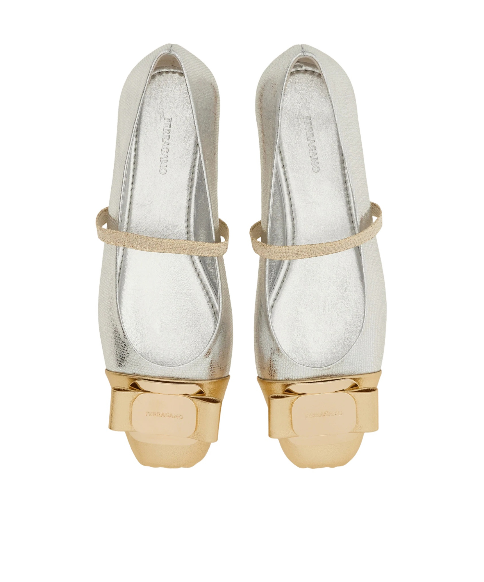 Ferragamo New Vara Plate Ballet Flat In Multi