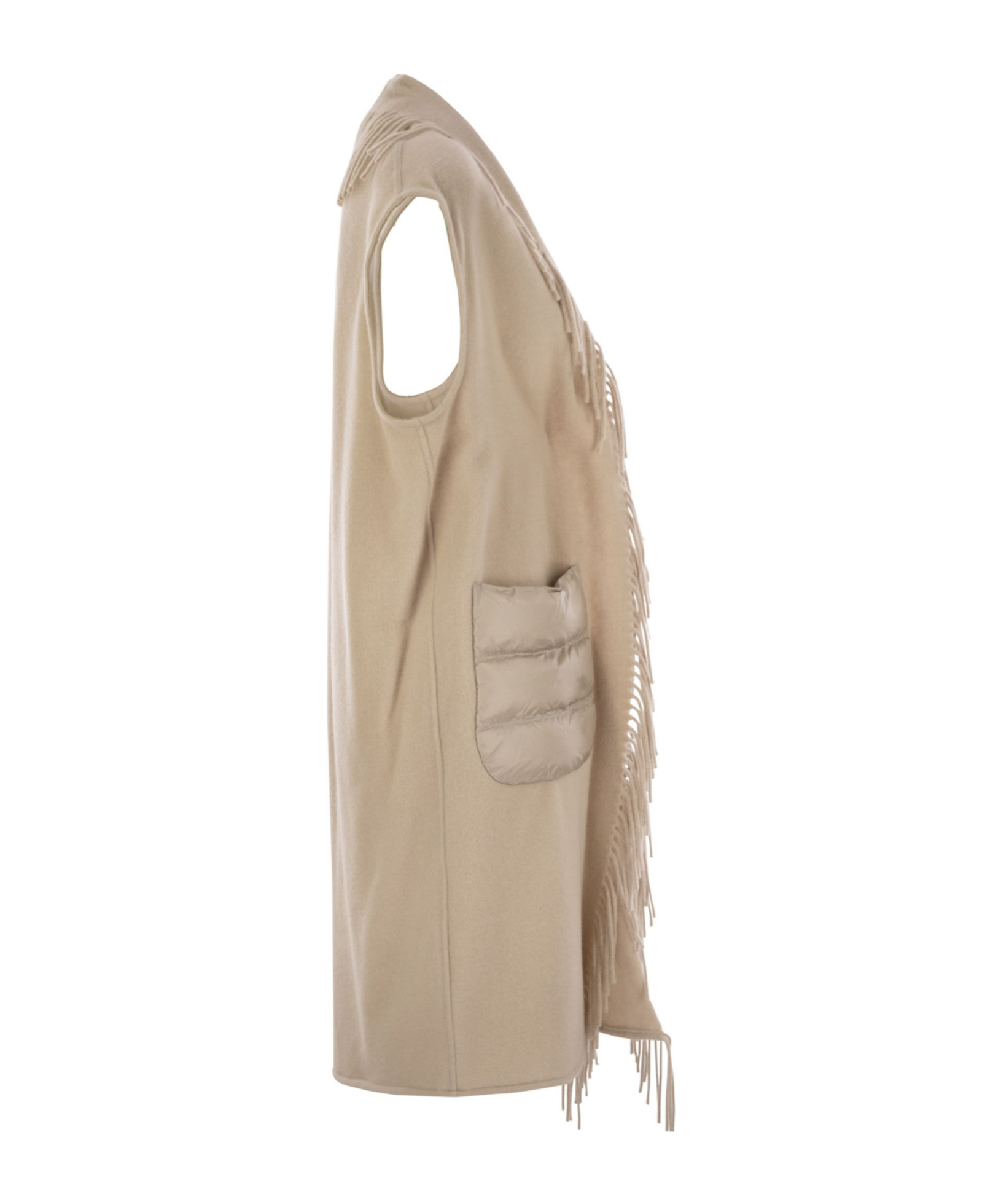 Herno Women Wool And Cashmere Sleeve Coat In Neutral