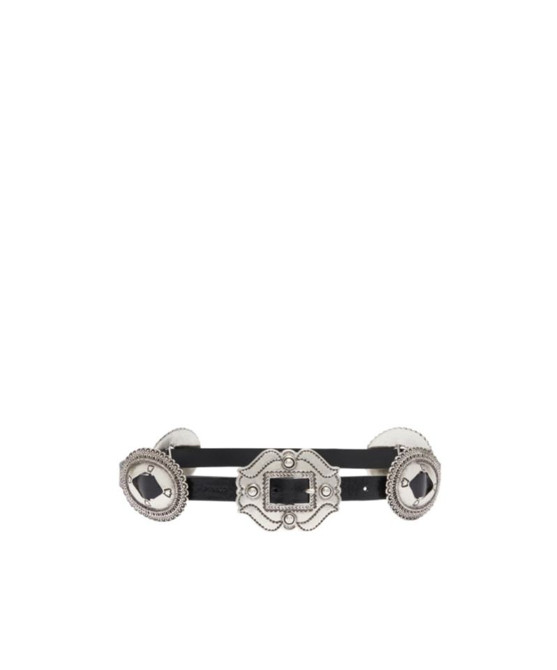 Pinko Belt With Large Buckle, 2cm In Gray