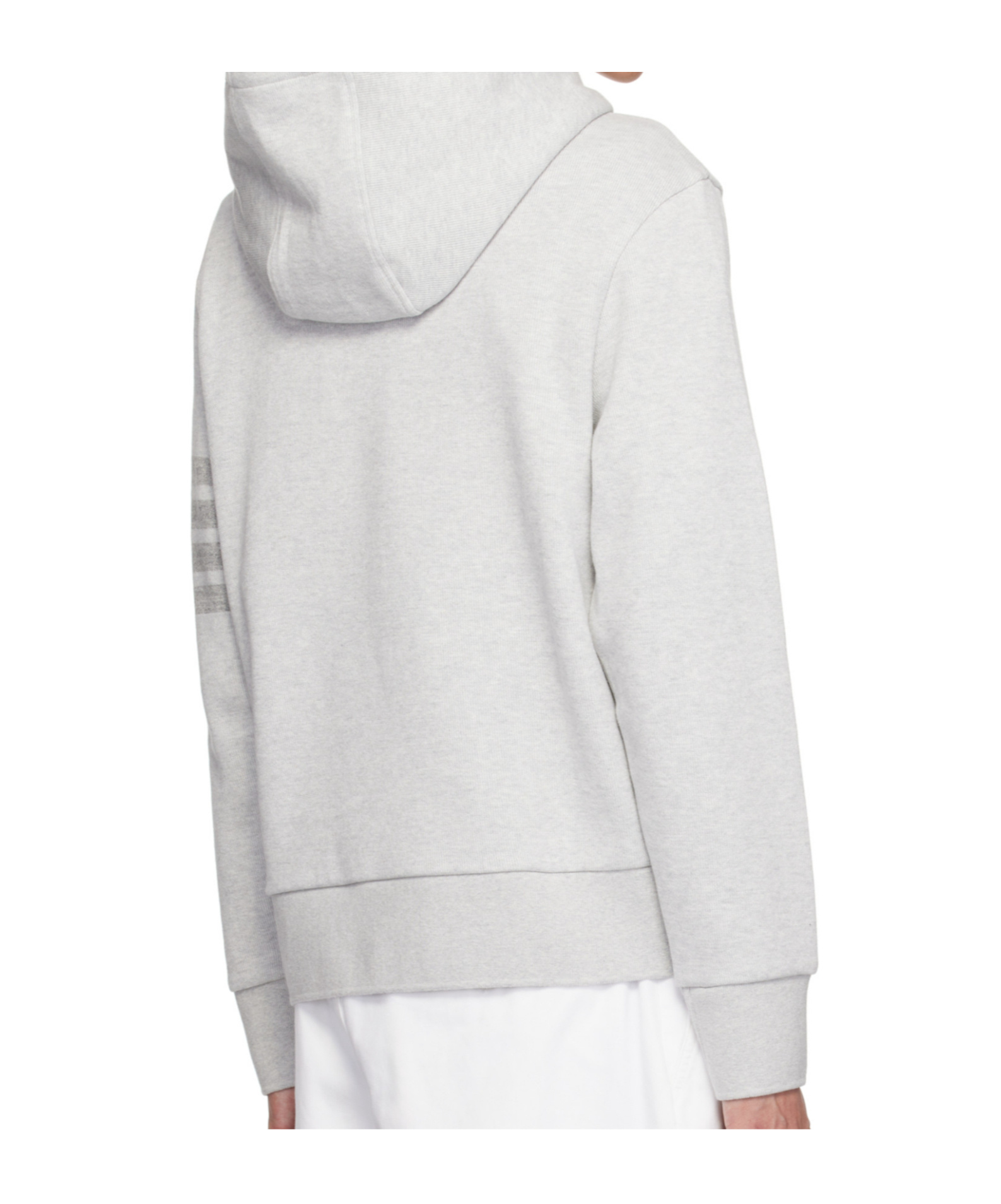 Thom Browne Long-sleeved Hoodie In White