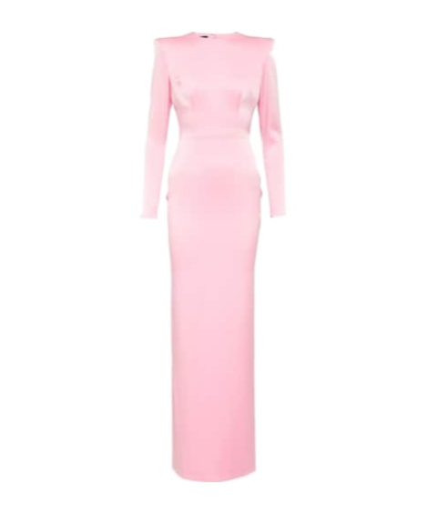 Alex Perry Daley Cutout Satin Crêpe Maxi Dress In Pink