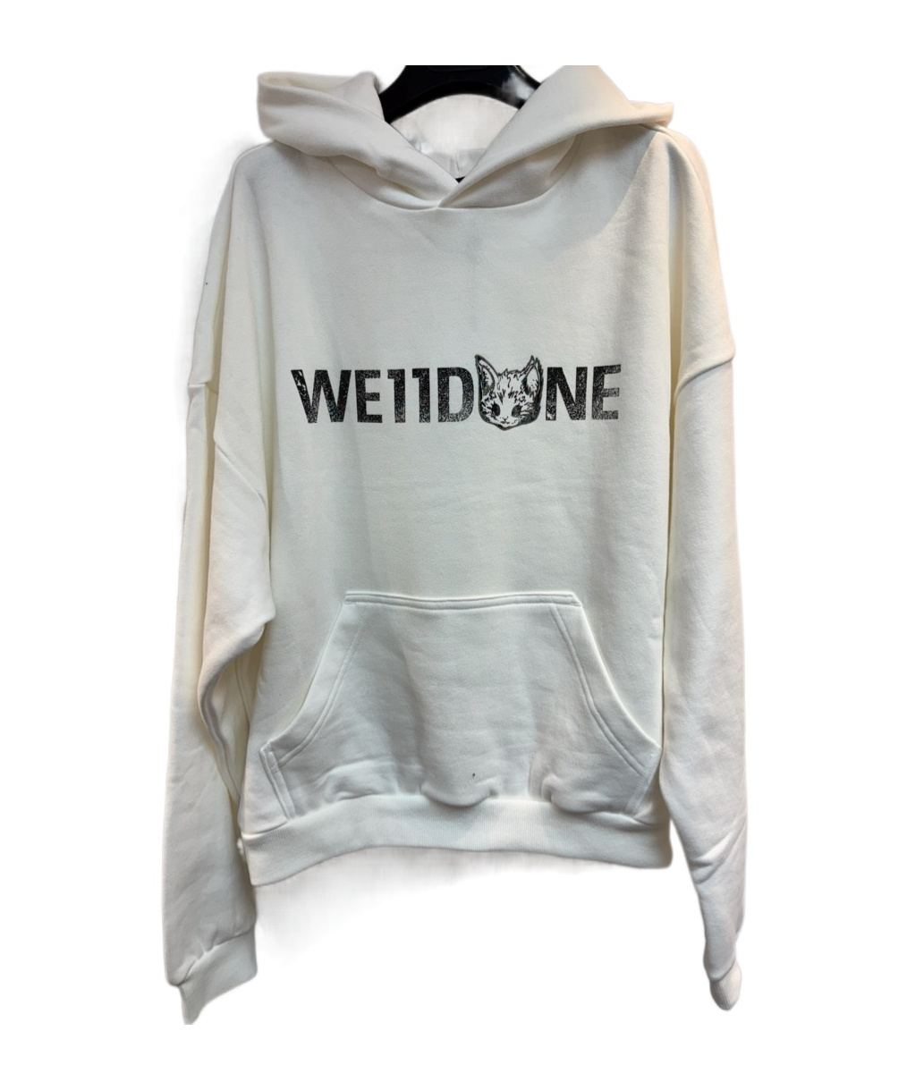 We11 Done Long-sleeved Hooded Sweatshirt In Gray