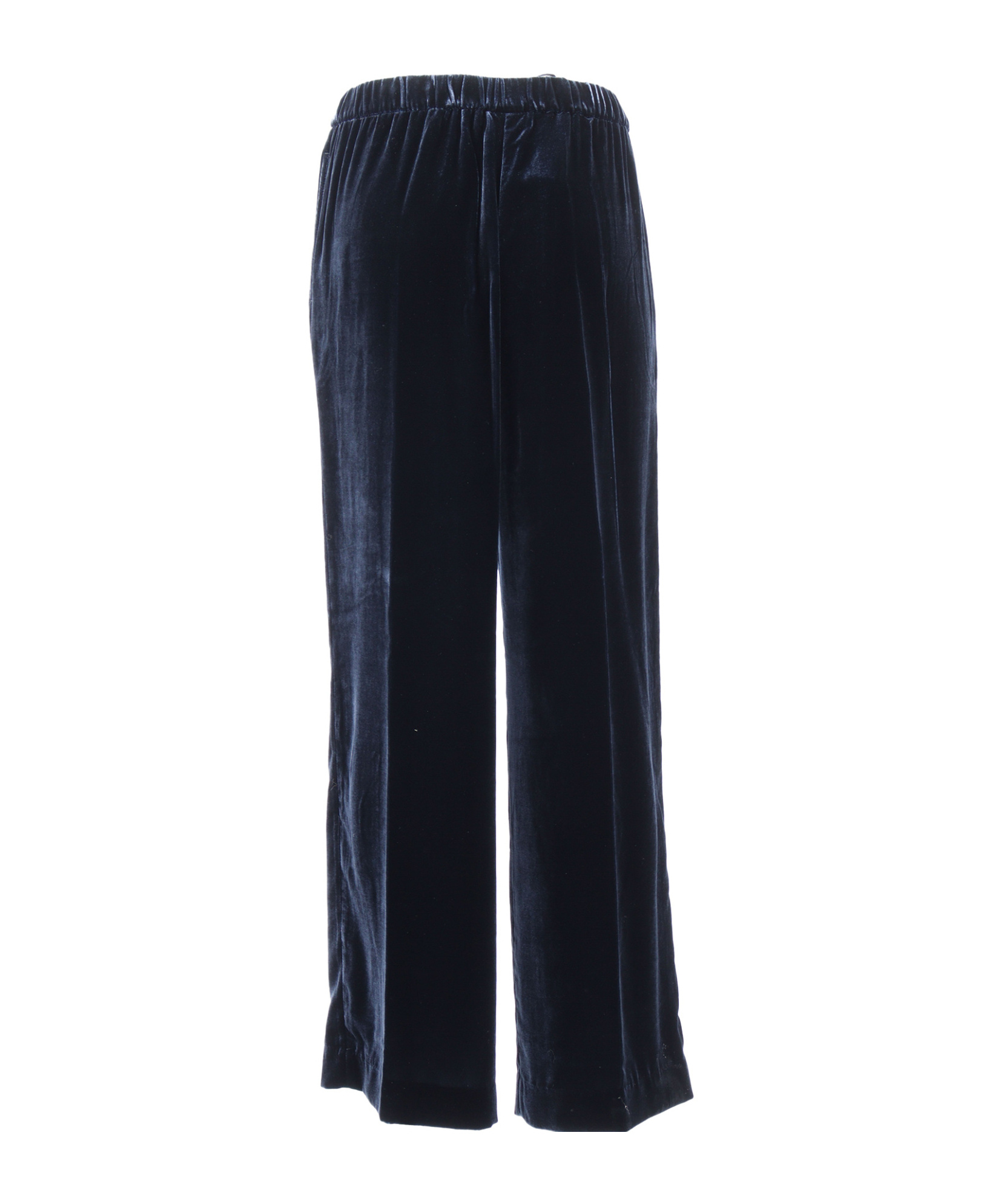 Aspesi Relaxed-fit Black Long Pants With Elegant Draping In Blue