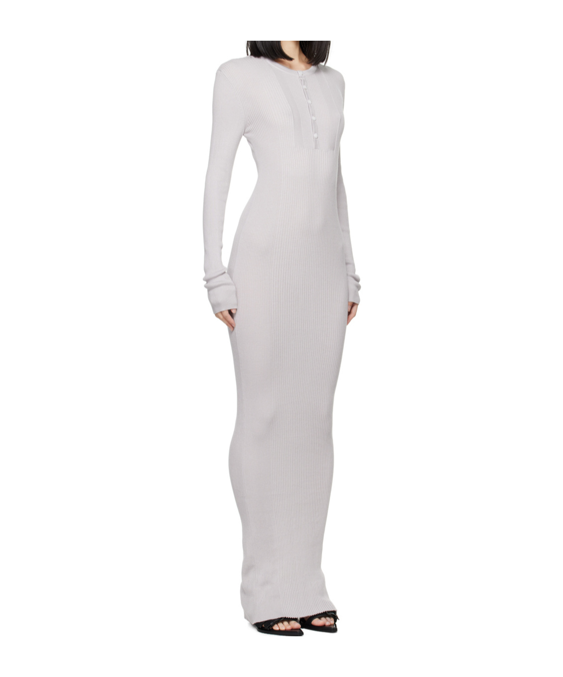 Ann Demeulemeester Enza Long-sleeved Dress In White