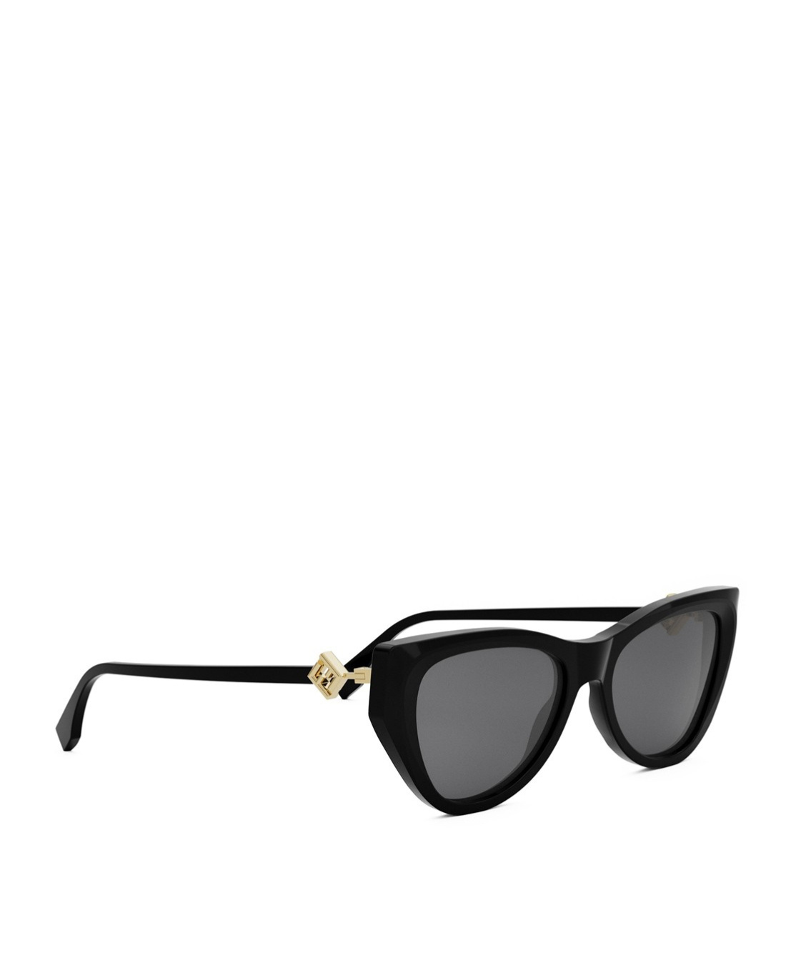 Fendi Smoke Cat Eye Ladies Sunglasses Fe40135i 01a 135 In Black