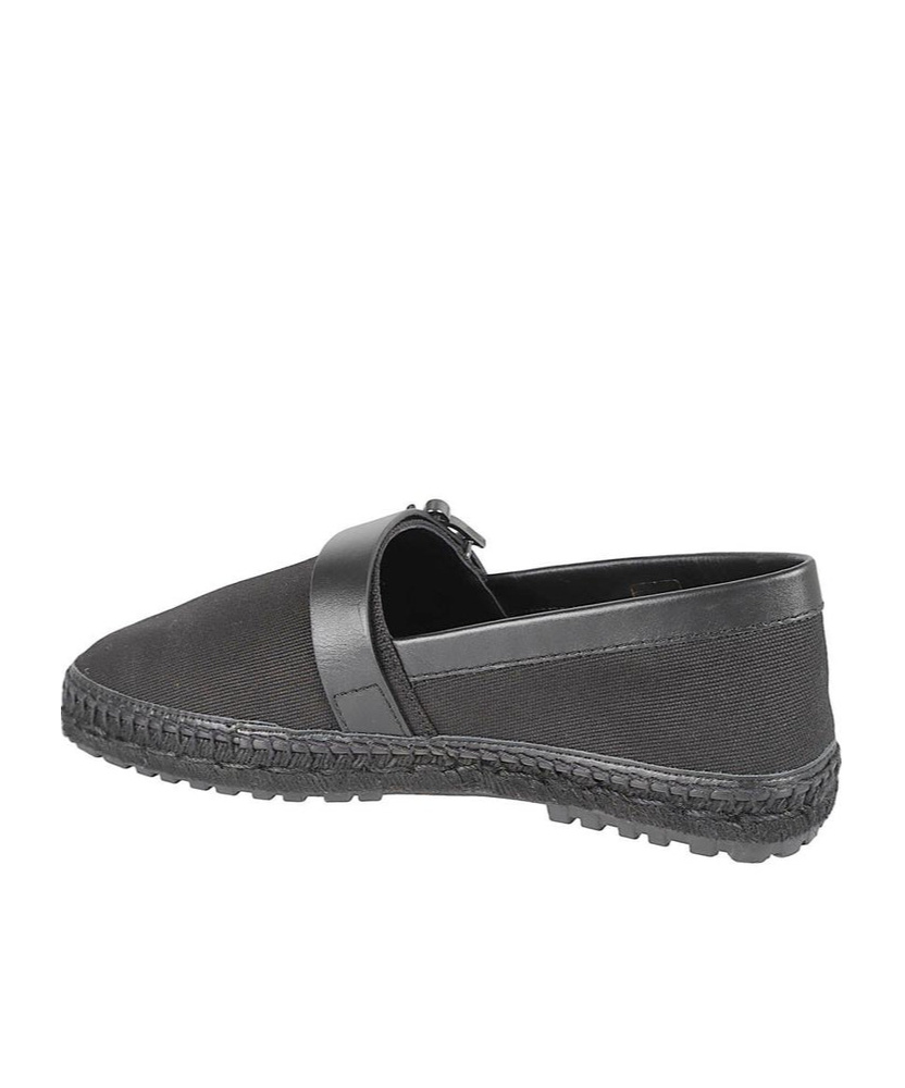 Dsquared2 Logo Plaque Statement Flat Espadrilles In Black