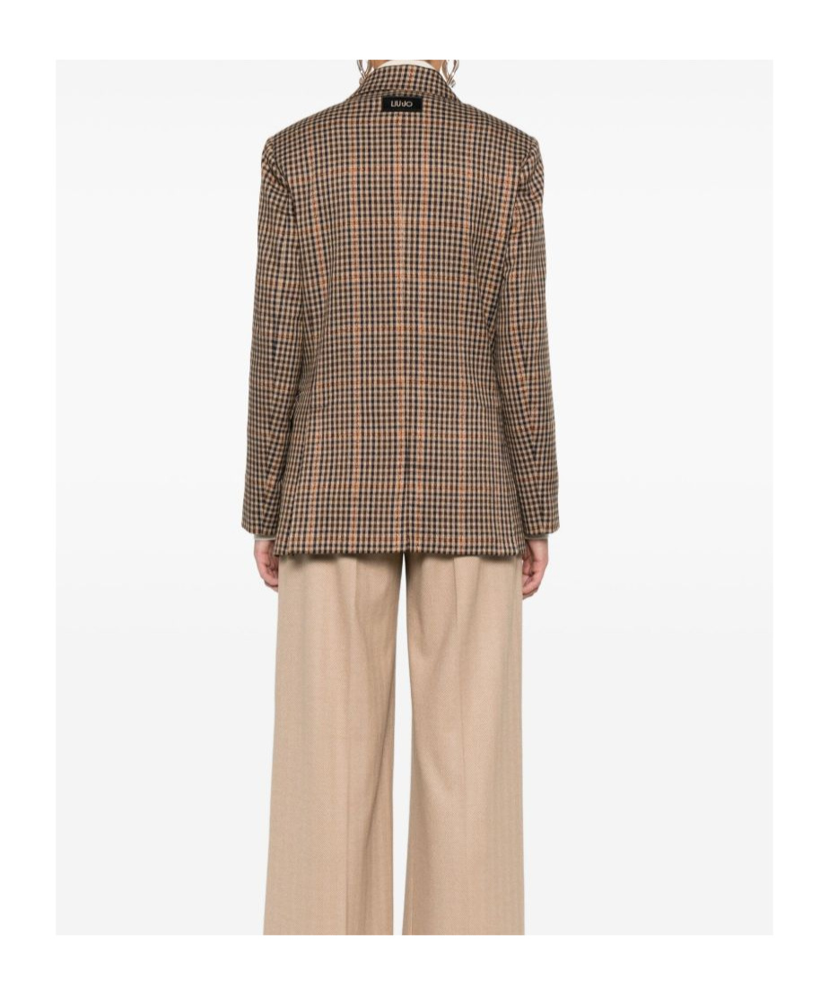 Liu •jo Single-breasted Blazer In Brown