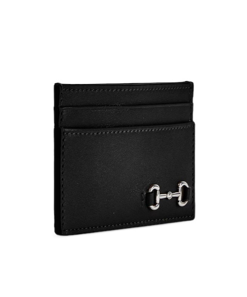 Gucci Card Case With Horsebit In Black