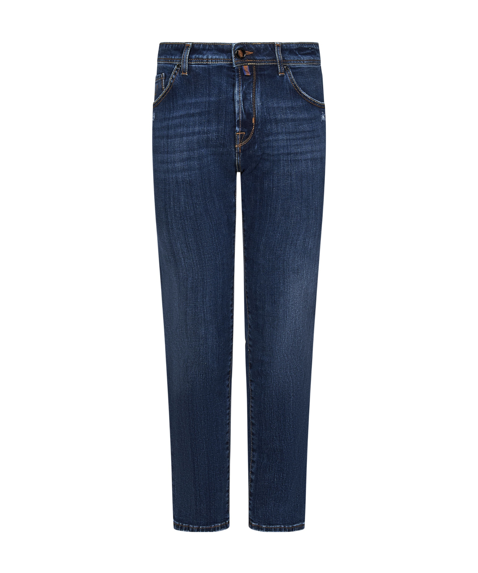 Jacob Cohen Blue Slim Five Pockets Jeans With Logo Patch In Blue