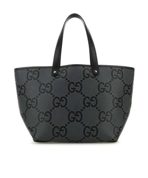 Gucci Jumbo Gg Shopping Bag In Black