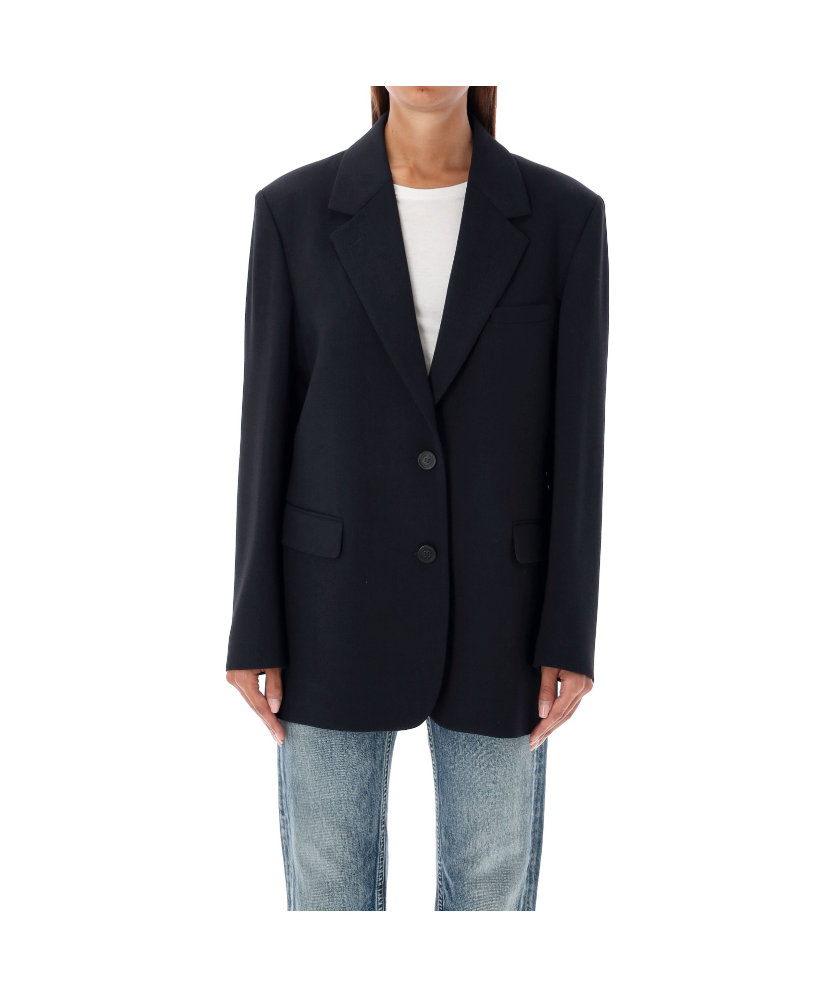 Golden Goose Single Button Front Jacket In Black
