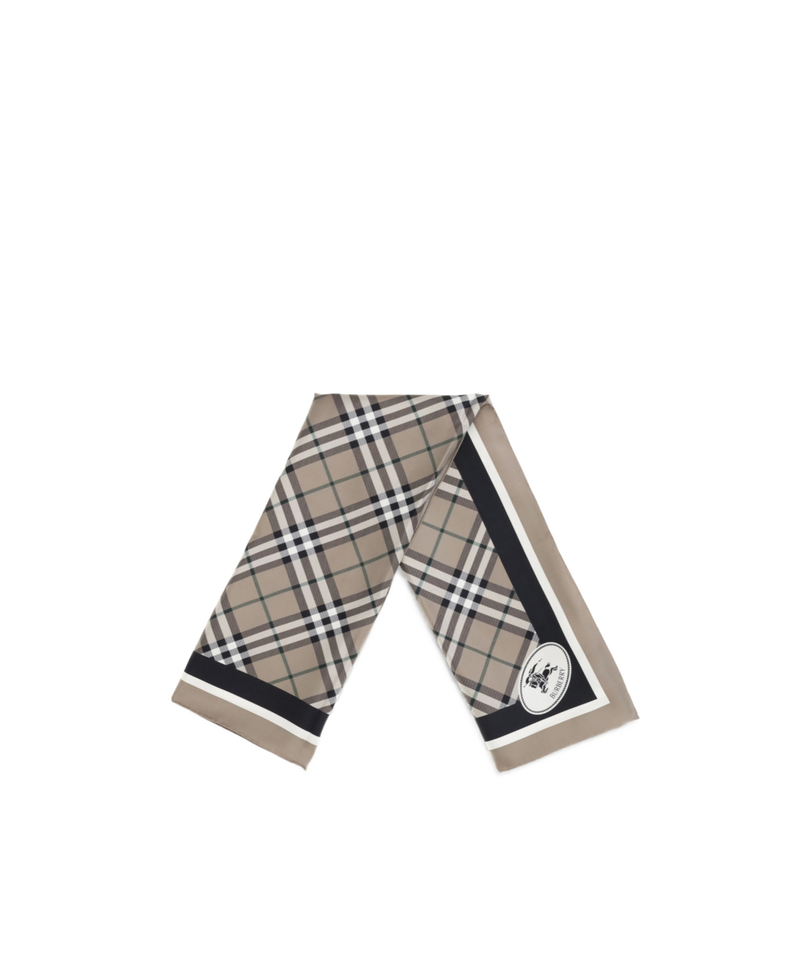 Burberry Men Silk Scarf In Brown