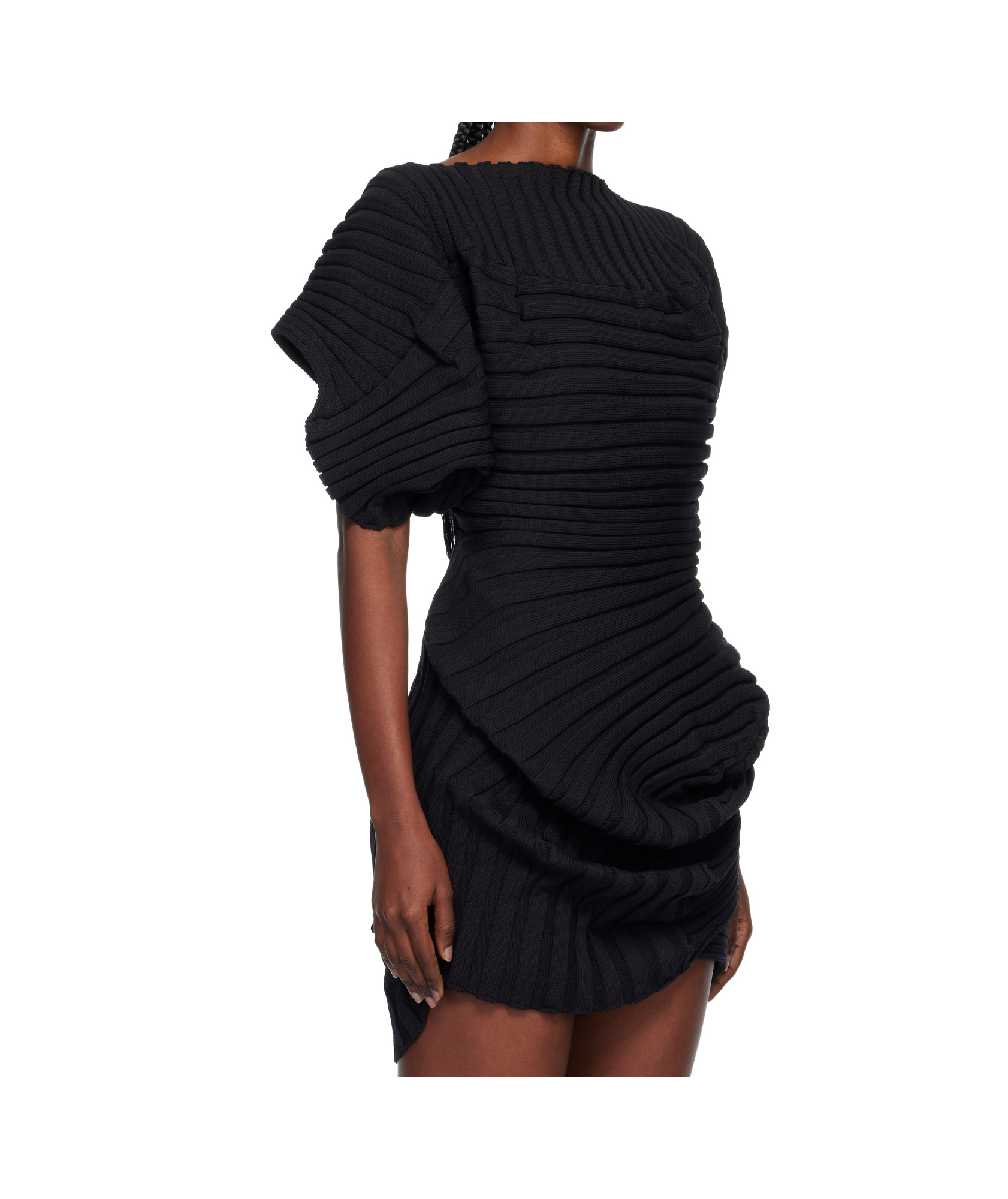 Issey Miyake Black Knit 'as It Is' Top In Black
