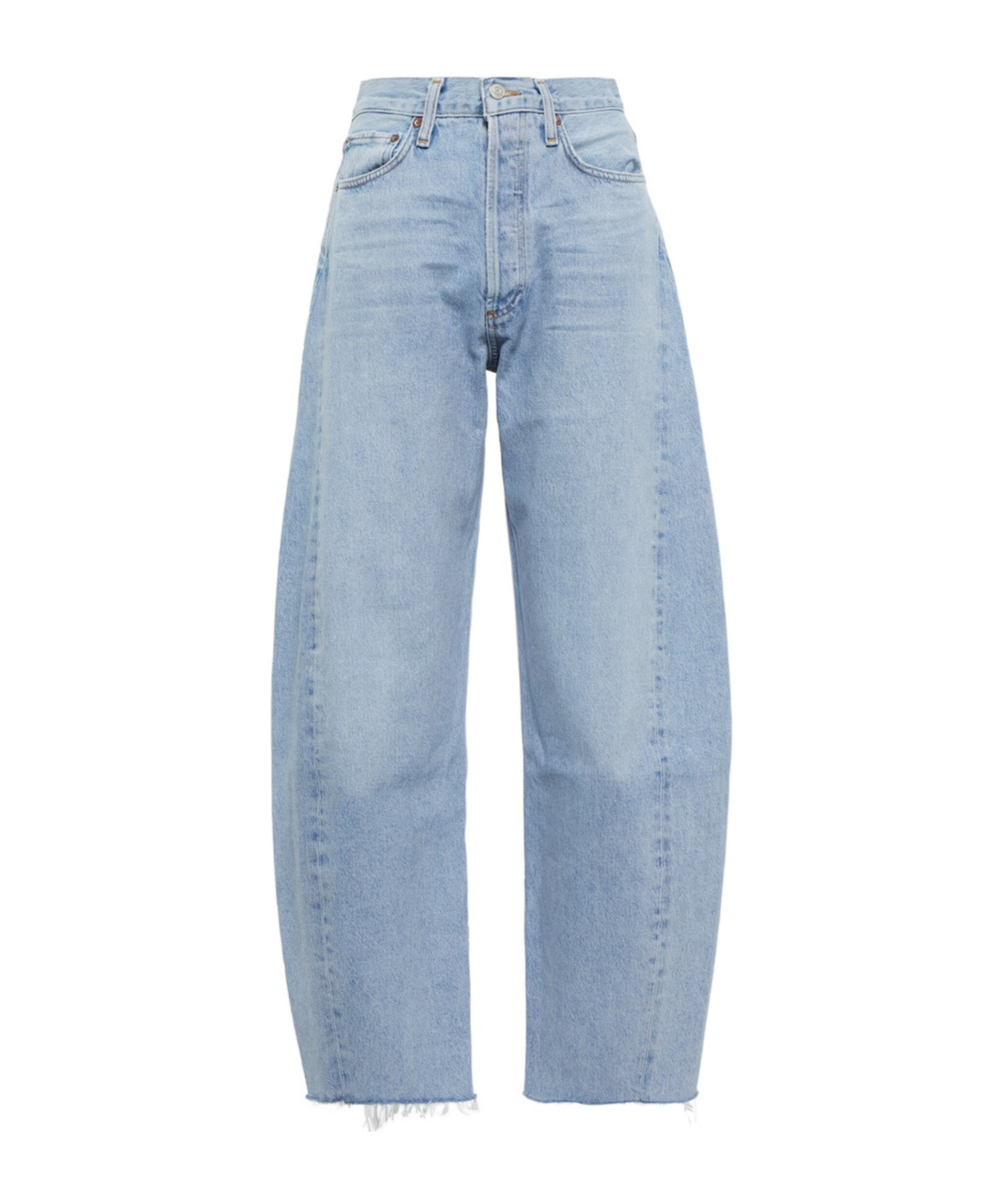 Agolde Luna High-waisted Denim Trousers In Blue
