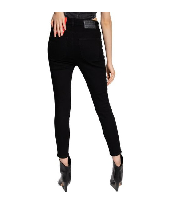 Diesel 1984 Slandy-high Fitted Jeans In Black