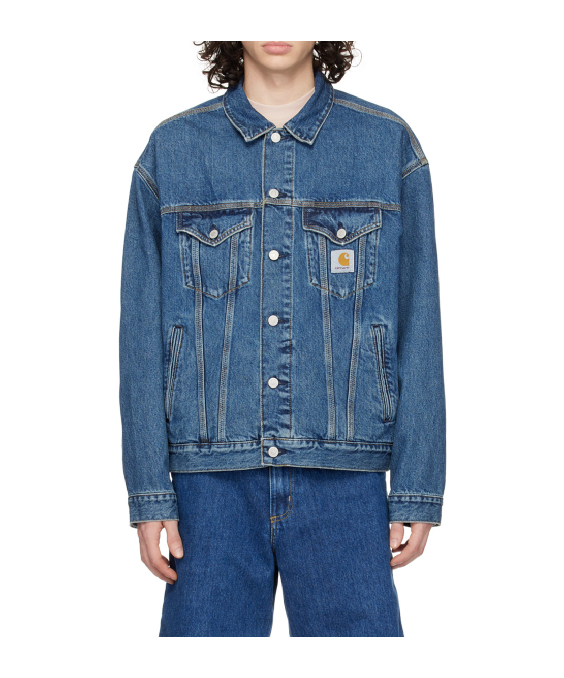 CARHARTT HELSTON LONG-SLEEVED DENIM JACKET