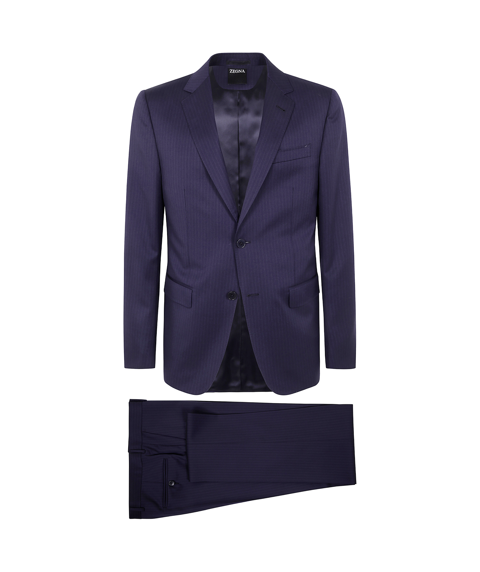 Shop Zegna Long-sleeved Suit In Black