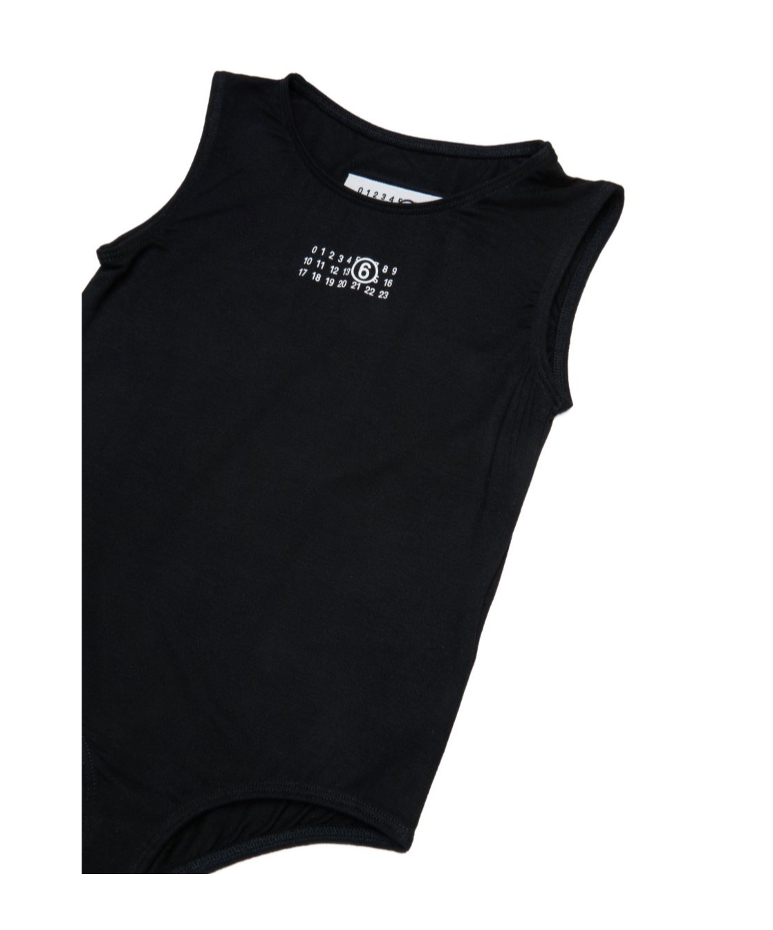 Mm6 Maison Margiela Kids' Stretch Logo Bodysuit In Black