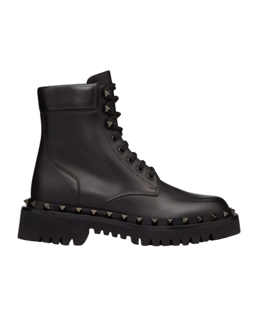 Valentino Lacing Short Boots In Black
