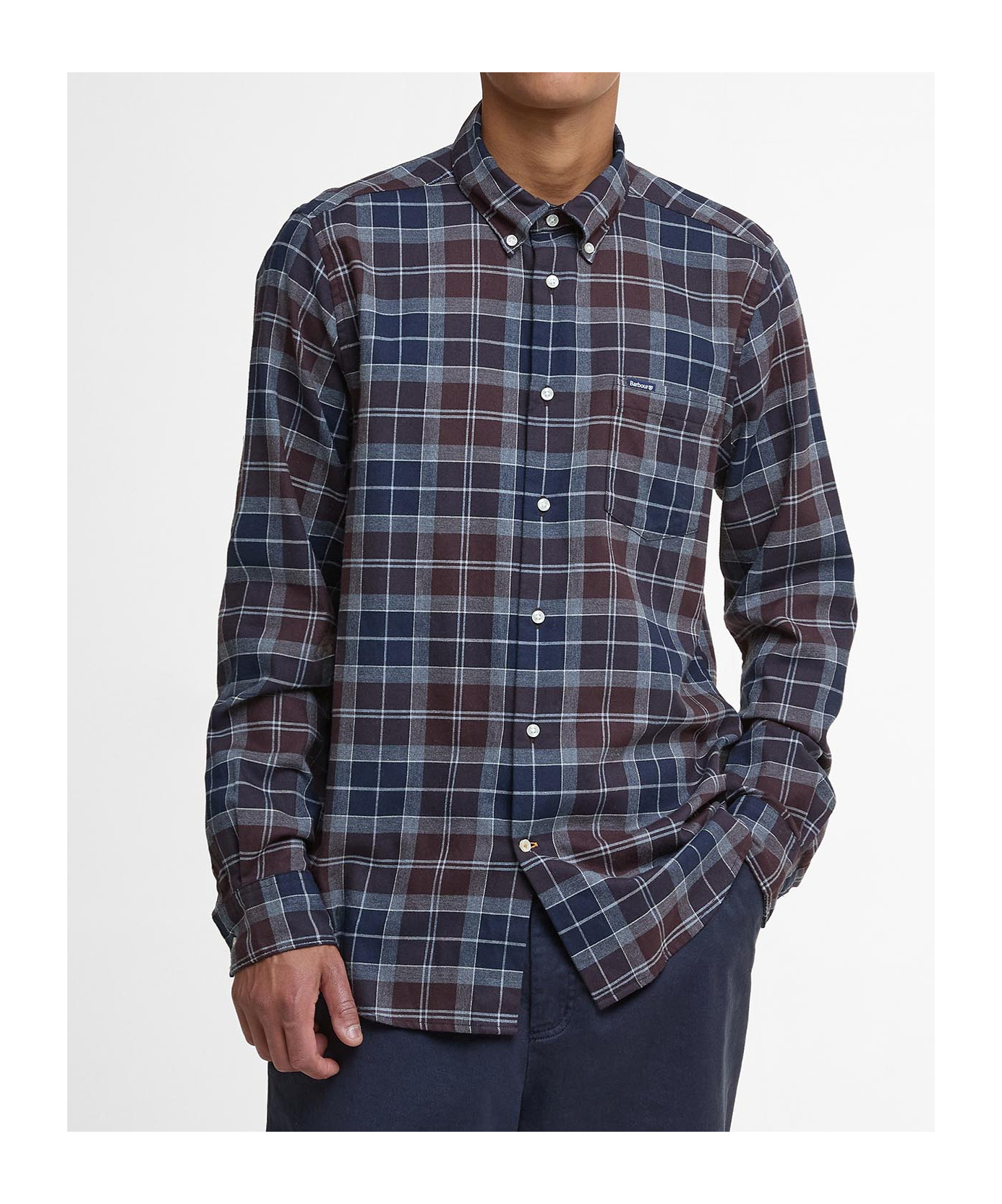 Barbour Casual Checked Shirt Button-down Collar In Multi