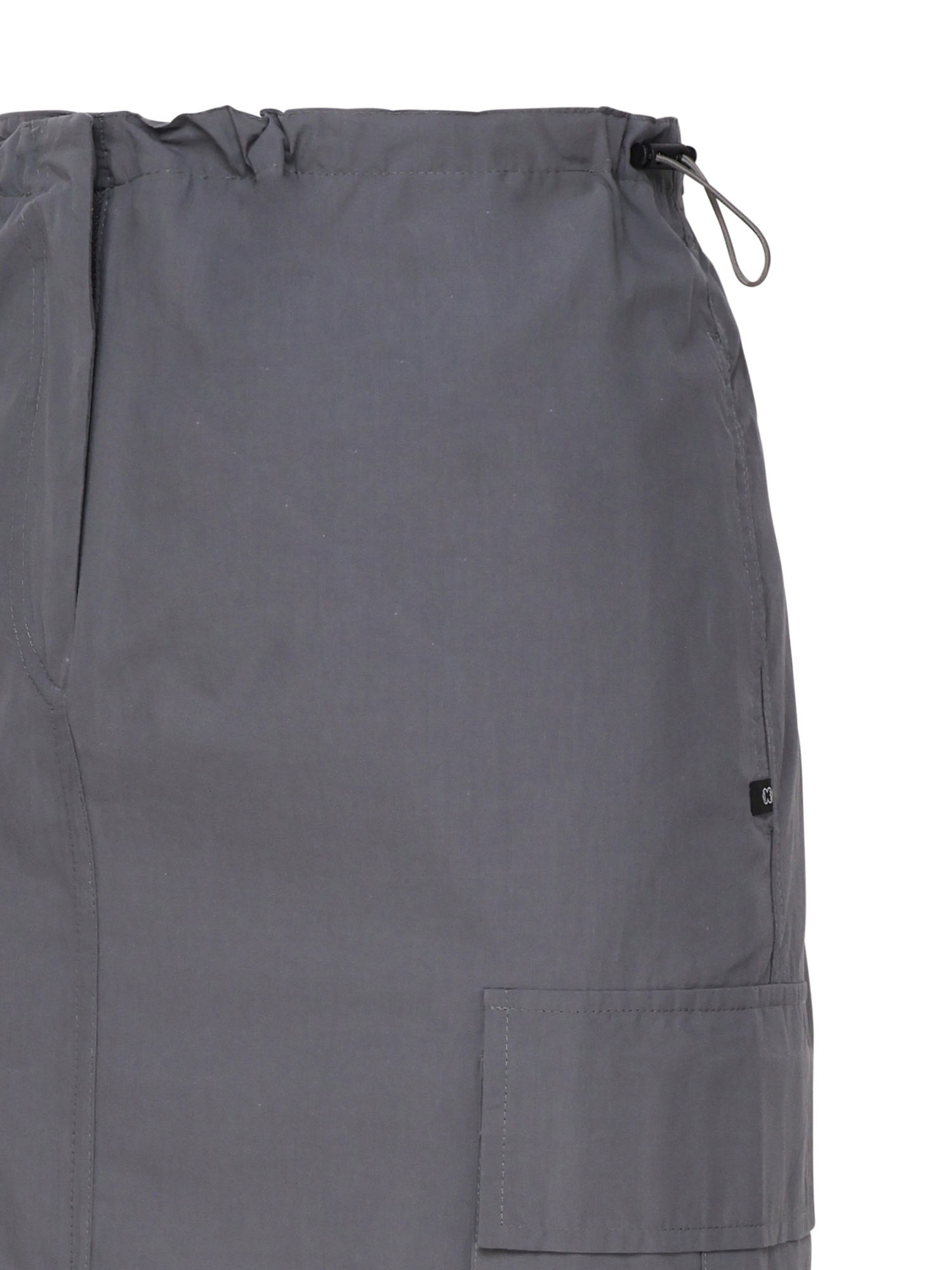 Ottod'ame Elasticated-waist Cargo Skirt In Gray