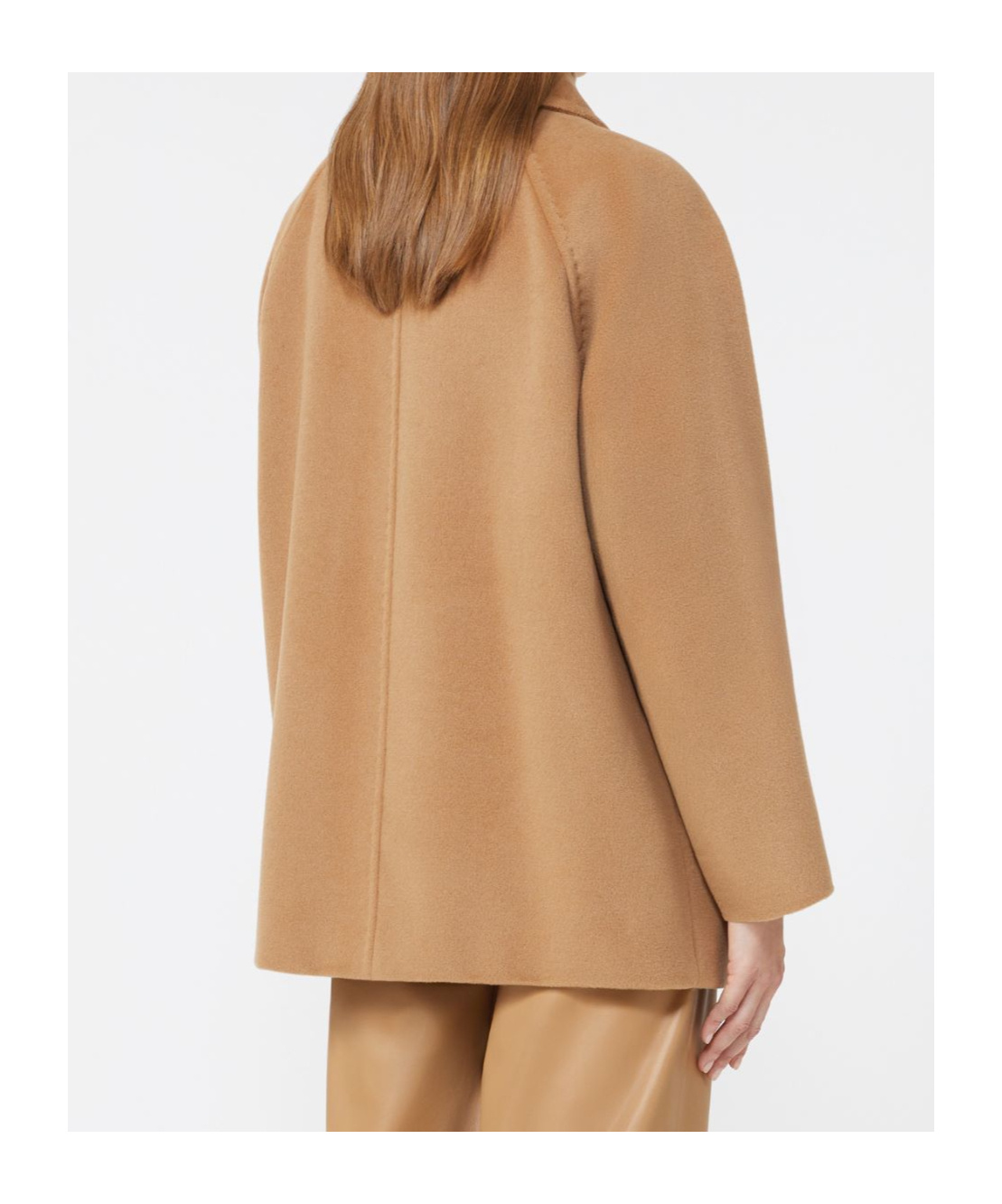 Max Mara Double-breasted Wool Peacoat In Brown