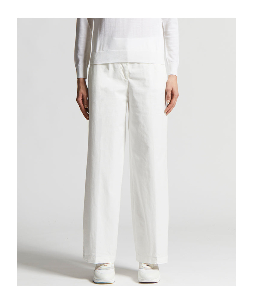 Shop Peserico Straight Trousers In White
