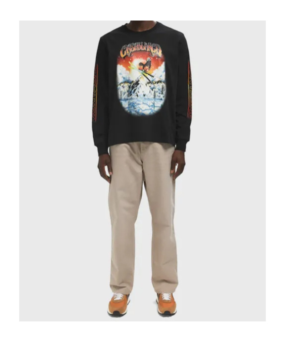Casablanca Printed Long-sleeved T-shirt In Black