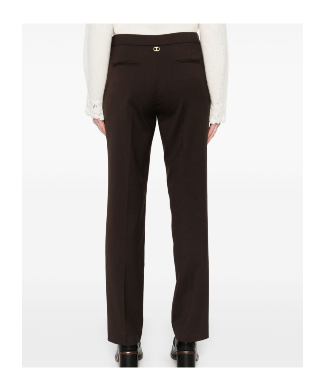 Twinset Straight-leg Trousers In Black