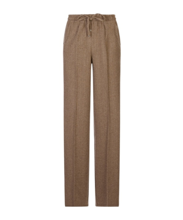 Kiton Drawstring Casual Pants In Brown