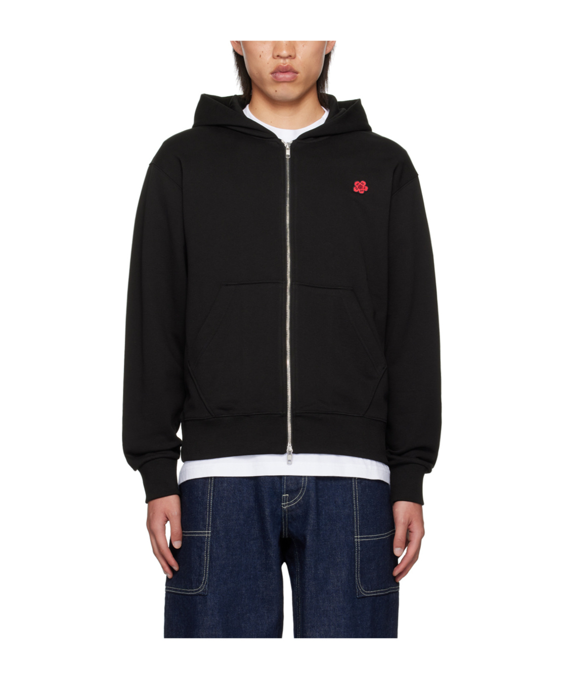 Kenzo Crewneck Sweater With Boke Flower Motif In Black