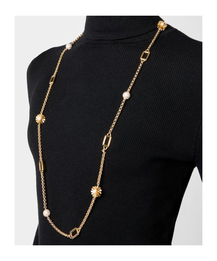 Roger Vivier Pendant Necklace In Golden