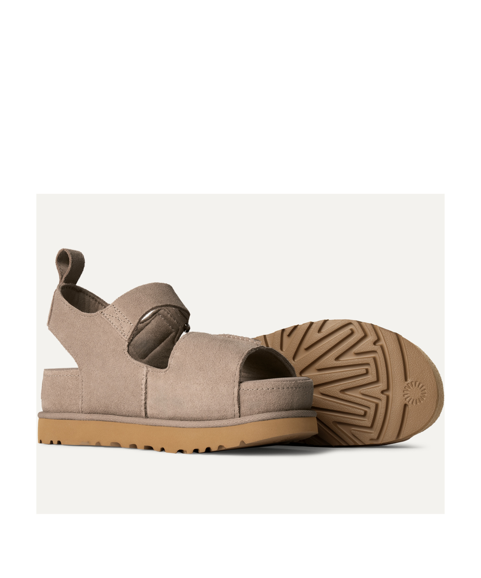 Ugg Suede Goldenstar Glide Sandals In Brown