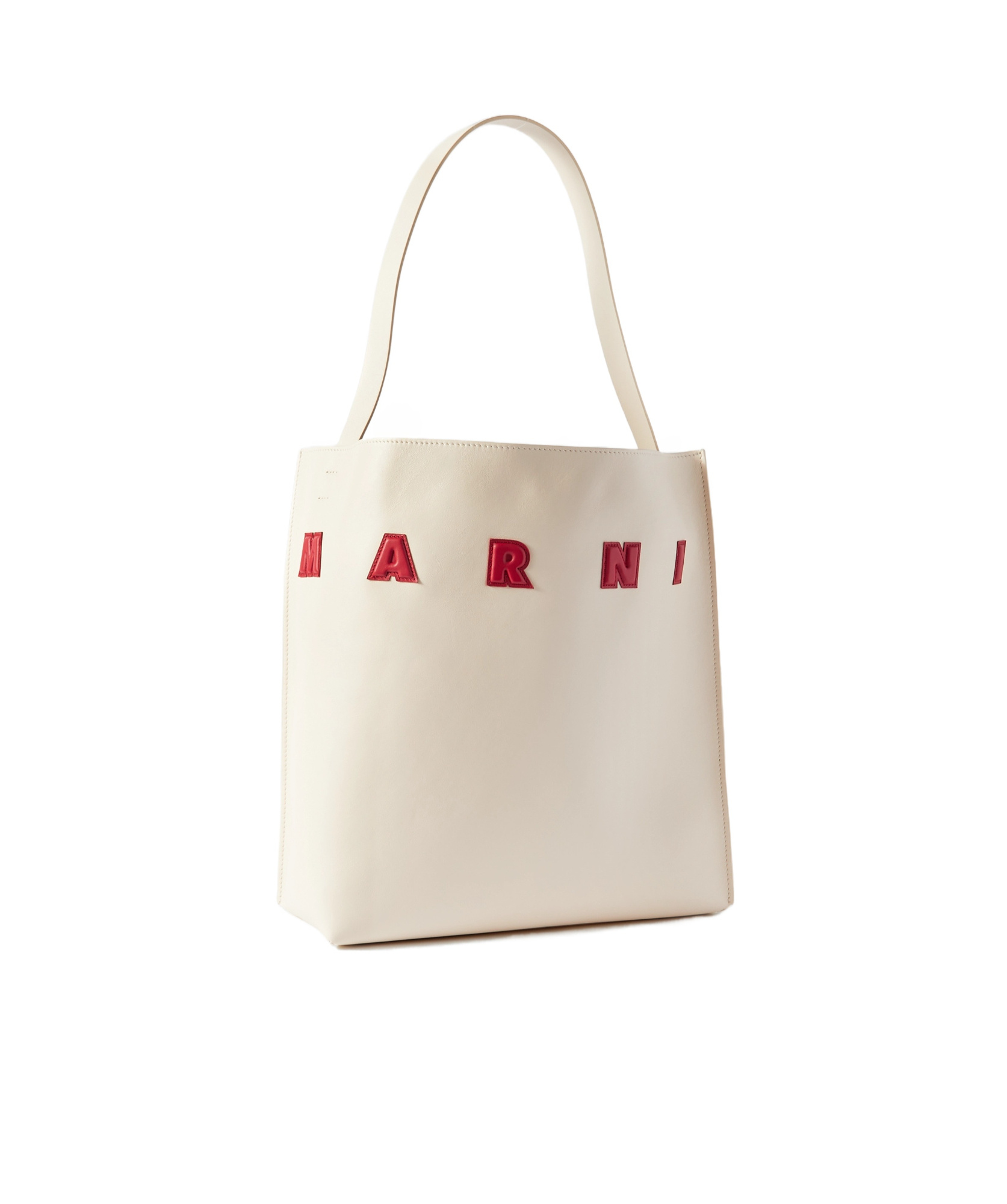 Marni Museo Leather Tote In Nude